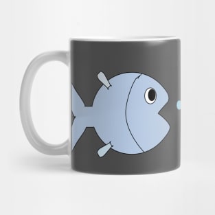 Blue fish doodle drawing Mug